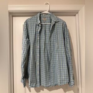 J. Crew Plaid Button-Down Shirt in Blue and Green